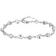 Fat Donglai's same style pt950 platinum bracelet for girls, new popular 18k white gold diamond bracelet for girlfriend to give birth to, I love you white diamond + exquisite gift box + certificate included
