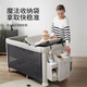 Sweeby Baby Cot Cot Multifunktionales Kinderbett Spleiß großes Bett faltbares mobiles Babybett Ultimate Version 丨 Hängensack + Windel Tisch + Mückennetz + Kokosnusspalme