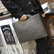 Casa-kupsCK briefcase men's new business handbag shoulder bag clutch bag trendy crossbody bag retro file bag dark gray #2#1 inch