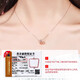 Feishengji 18k rose gold pendant without chain 925 silver women's small waist four-leaf clover necklace single color gold large single diamond four-leaf clover-rose gold