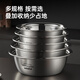 Cui Dahuang 304 stainless steel basin sieve 2-piece set, enlarged vegetable basin and basin, seasoning, marinated meat basin, rice sieve, 32cm 2 pieces