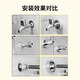 KAILEPU angle valve decorative cover shower shower mixing valve ugly cover bathroom faucet water pipe beautification blocking decorative artifact silver-10mm high