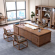 Luo Ximu New Chinese style executive desk supervisor desk black walnut boss desk chairman desk ebony solid wood furniture 2.6 meters desk + boss chair