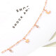Fat Donglai's same 18k rose gold anklet 18K gold star and moon anklet for women AU750 gold inlaid with diamonds gold chain feeling light K yellow l gold star and moon anklet