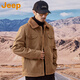 
Jeep (JEEP) American genuine Jeep high-end pure cotton lamb lint cotton coat for men's winter loose middle-aged and young jacket warm jacket Military green plush [same style in the mall] XL Recommendation 140-160Jin [Jin equals 0.5 kg]