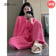 Advsus officiel nouveau pyjamas pour les femmes en automne et en flanelle d'hiver plus en velours épaissis de la combinaison du tempérament corail velours vêtements 6623 m