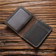 Cattle breeder men's retro Crazy Horse Pickup Box Cowhide Card Pack with Head Layer Cowhide Card Pack with Multifunctional Genuine Leather Clip Short Ultra-Thin Driver's License Dark Brown [Crazy Horse Pickup Box Cowhide]