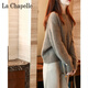 La Chapelle Small European Sweater Women's Chic Design Niche Tops Sweater Autumn and Winter Raccoon Velvet Pure 100 Automatic Heating Picture Color Pure 100 Automatic Heating M