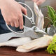 Bangyue Japanese style SK5 scissors household large multi-functional scissors kitchen special edible scissors powerful chicken bone scissors SK9-2022 steel clip green