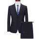 Jeep (Jeep) Traje de lana de lana de mediana edad para hombres Profesional de negocios Formal de vestimenta de ropa (Modelo 17): ZYXF16837 Navy (doble hendidura 46 (165/84a)