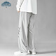 Dingfengbaoluo casual pants men's autumn loose straight drape comfortable wide-leg pants sportswear trousers DDF04 light gray L