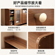 First Forest Japanese sideboard with wall integrated solid wood living room tea cabinet kitchen storage cabinet storage cabinet walnut color 100*36 microwave oven assembly-with installation tools-installation video
