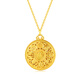 El colgante dorado de Zhou Dasheng, ocho tesoros, brújula, collar de colgante de loto, envía a la esposa al regalo de cumpleaños de la madre, niña, un colgante pesa aproximadamente 1,4 g (la cadena de plata de oro se da para la entrega en Jingcang)
