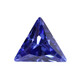 Quan Yin quality tanzanite sapphire loose stone straight triangular zirconium raw stone ring face 5A artificial gemstone ring jewelry 9*9mm