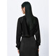 Cardigan Lancet mince des femmes pour femmes pour femmes pour la chemise de climatisation de la chemise de climatisation du style de châle de la chemise de châle Black L