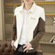 Coole Lawjacke Herren Frühling und Herbst Neue Mode koreanische Lappeljacke Herren Mode Casual Kleid vielseitige Männer Top 9901 Black L