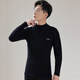 Langsha mid-high collar thermal top men's new velvet thickened bottoming slim linen sweatshirt cold-proof underwear autumn clothing for men
