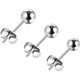 Maimid F136 medical titanium alloy earrings for women, anti-allergenic ear bone nails, earrings, cochlear nails, sleep-free earrings, 3mm round head titanium alloy earrings, one pair