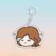 Jiuxu Meng cartoon peripheral detective Conan animation peripheral keychain Maori Ran Haihara Ai girl emoticon bag school bag hanging A1392---Style 5 5 cent keychain [D button]