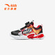 Anta-Kinder-Sneaker-Kinderschuhe 2025 Frühling Neujahr Knopf Knopf Gesichtsbeleuchtung Freiläufe Schuhe [Herren Neujahr] Schwarz/Klassiker Rot/Silber 9904-5 32