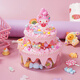 Xubeile Kinder handgefertigtes DIY -Material Pack Creme Kleber Prinzessin Kuchen Spielzeuggirl -Geburtstagsgeschenk