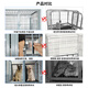 HKML dog cage, large dog outdoor with toilet, sturdy Labrador Golden Retriever German Shepherd reinforced medium-sized dog kennel single layer 190 breeding plate bottom double open cage + galvanized tray Chongqing, Fujian, Sichuan, Jiangxi