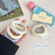 Sea salt blue hair rope hair tie seamless high elastic hair rope simple high ponytail rubber band girl cute and fluffy headband mixed 30 pieces opp bag