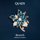 Miling corsage brooch high-end exquisite fashion high-end women's pin accessories luxury suit brooch women's high-end light luxury blue