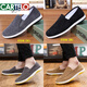 
Katile Crocodile Spring Casual Shoes Men's Korean Style Trendy Shoes Breathable Canvas Shoes Men's Black Casual Cloth Shoes Men's Lazy Shoes Beanie Shoes 9880 Black 40