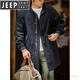 JEEP SPIRIT workwear American M51 park overcoming fishtail field windbreaker military green coat cloak jacket men's mid-length military green L

