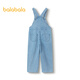 Balabala Kinderkleidung Mädchen Jeans Kinder Frühling große Kinderhosen Overall Denim Medium Blue 88201 130 cm