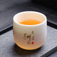 Tea cup set of 6, mutton-fat jade tea cup, six-piece tea cup, ceramic household kung fu tea cup, tea set set, white porcelain master, mutton-fat jade tea cup - mixed pack, 6 pieces, 6 pieces