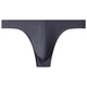Long Night Men's Sexy Ice Silk Thong Low Waist Seamless Boys' Underwear Sexy Personalized T-Pants Three-dimensional U-convex Breathable Underwear Black XXL 140-160Jin Jin equals 0.5 kg