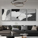 
Huaixue Living Room Decoration Painting Black and White Sofa Background Wall Hanging Painting Light Luxury High-end Art Atmospheric New Wall Painting Mural JD11969 Left and left and right 40*60 Middle 80*60 Textured Oil Canvas Aluminum Alloy Black Frame
