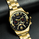 Popular men's fashion calendar watch men's Korean watch stainless steel quartz watch gold