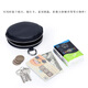 Billetera de monedas de cuero de cuero de Sharelove Bolsa redonda de almacenamiento redonda de mini mini bolsillo de monedas de alumno portátil colgante colgante creativo de vaca negro negro