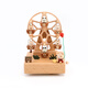 Mechanical clockwork rotating birthday gift for boys, girls and children Ferris wheel music box handmade wooden music box Panda calendar Sky City basic model
