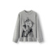 Same style as Semir shopping mall | Semir sweater women's winter oversize jacquard wool sweater 2025 new soft and waxy cute top floral gray gray tone 00302 S
