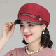 Gu Wenlun's hat with wig for middle-aged and elderly women in autumn and winter with short curly hair, natural hair, fashionable hair cover, gray hat (black brown short curly hair) hair net