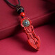 Langkaidanton cinnabar natal Buddha raw ore Vajra pestle pendant for men's zodiac year pendant, which belongs to rabbit, red sand and demon pestle, belongs to dog and pig, Amitabha