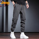 JEEP Casual Pants Men's Autumn and Winter Loose Leg Work Pants Men's Trendy and Versatile Men's Pants Gray 2XL