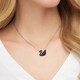 Swarovski SWAN Black Swan Large Silver Chain Women's Necklace Female Birthday Gift Female 5347329