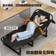 Lit pliant et chaise de salon portable un lit simple bureau déjeuner pause napte lit lit accompagnant lit simple lit de camp lit de maison lit 170-56 [18 tube 56 lit noir] résilient sans tête
