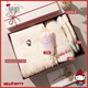 Michaco Hat, Scarf and Gloves Three-piece Set Hellokitty Birthday Gift for Girlfriend Girlfriend Winter Gift Box Hellokitty Scarf Off-White Set One Genuinely Authorized