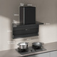 OPPEIN range hood top side double suction high suction household range hood 27m variable frequency high suction hand wave intelligent control stir-fry hood stove set linkage two-piece set with flip-top double nine-cavity fierce stove 89L