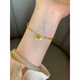 Menbin new Chinese style peace and joy ancient method 18k gold plated thin bracelet niche personality new temperament bracelet gift for women