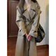 
GARNUO khaki windbreaker jacket for women mid-length 2025 new spring and autumn small high-end silhouette casual coat khaki S[80-110Jin[Jin equals 0.5 kg]]