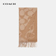 COACH brand direct supply autumn and winter warm wool scarf for men and women, camel CU807 Christmas gift