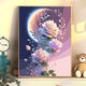 Ouoety Digital Oil Painting Blumen Landschaft Cartoon handgemalbte Füllstoff handgefertigtes Acrylölmalerei Dekoratives Malmal
