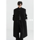 Earl Dowle [Long Over Knee/Down Bottom] Full Wool Coat 100% Men's Commuter Jacket 2024 Autumn and Winter New Midnight Black (Regular Style) XL (180)